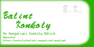 balint konkoly business card